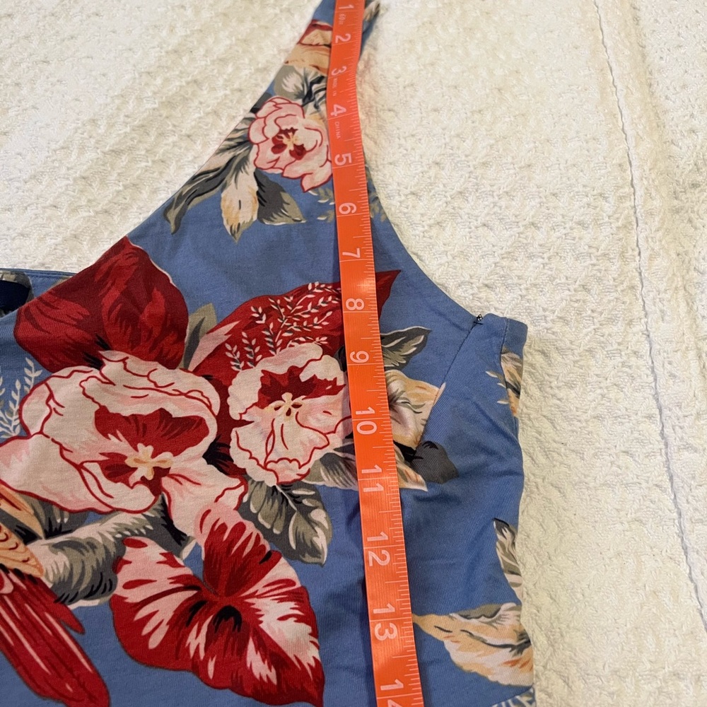 Chic Blue Floral Maxi Dress - Picture 8 of 10